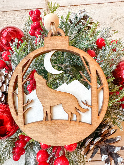 Wolf ornament