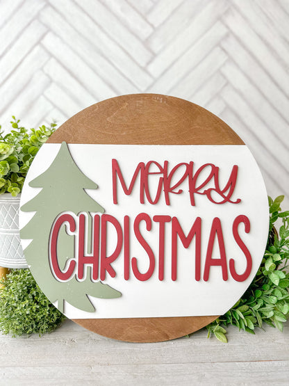 Merry Christmas door round