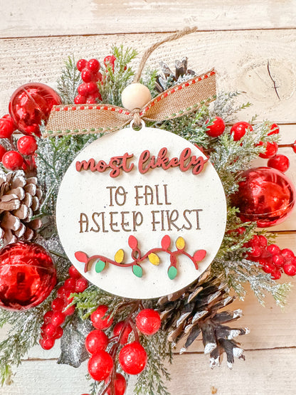 Most likely too funny Christmas ornaments or gift tags