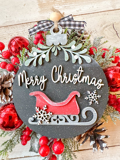 Merry Christmas with sled