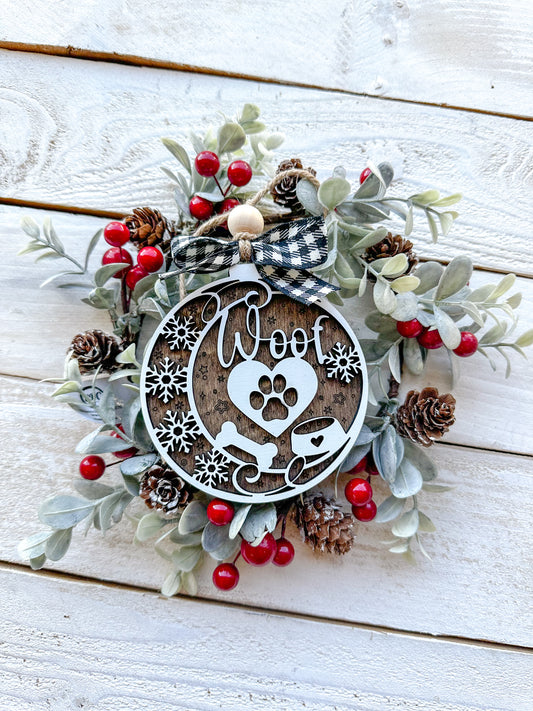 Woof Dog Ornament