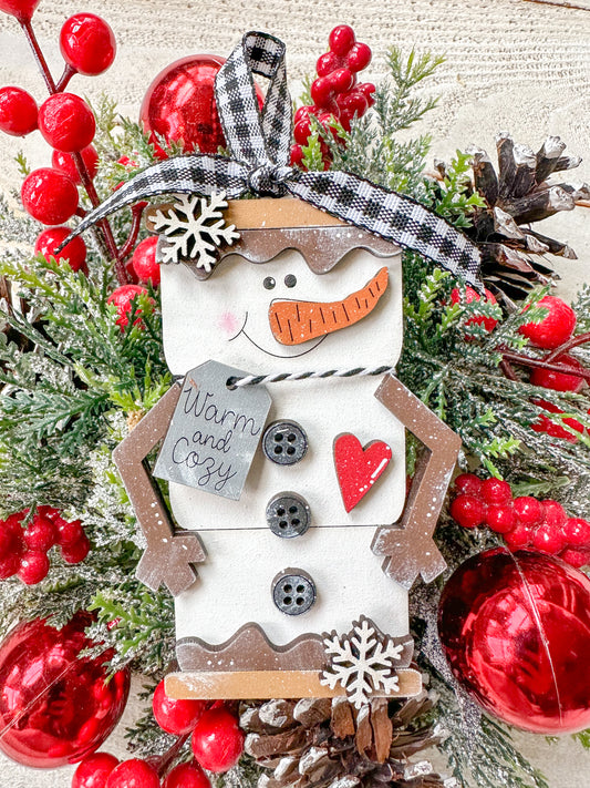 S’more snowman Christmas ornament