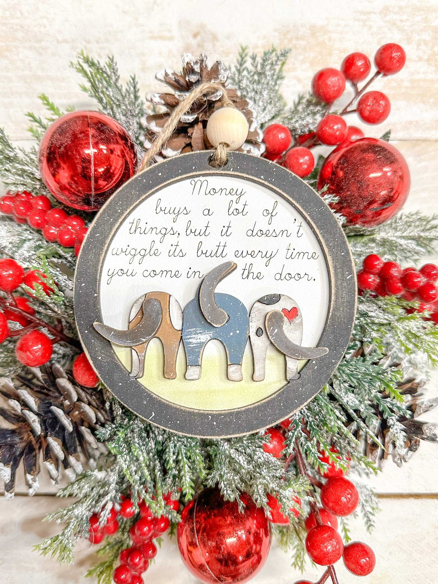 Money buys a lot of things DOG Ornament