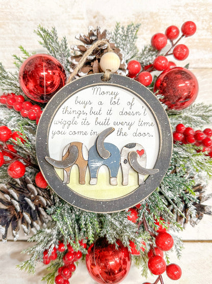 Money buys a lot of things DOG Ornament