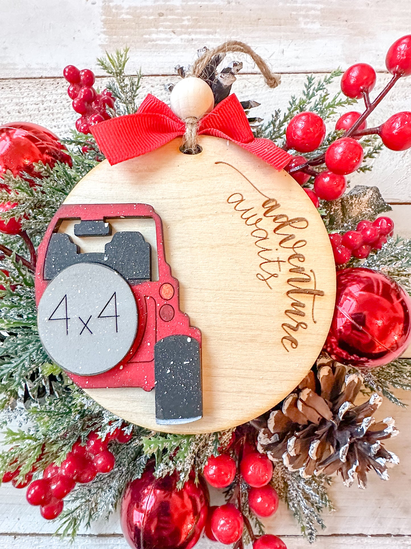 Adventure Awaits 4x4 Ornament