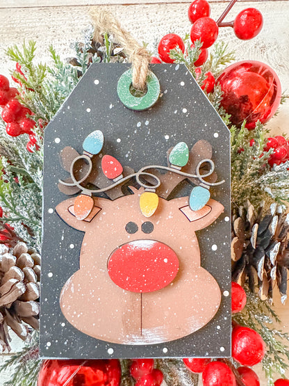 Reindeer Gift Tag Ornament