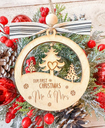 Our first Christmas as Mr. & Mrs. Christmas ornament
