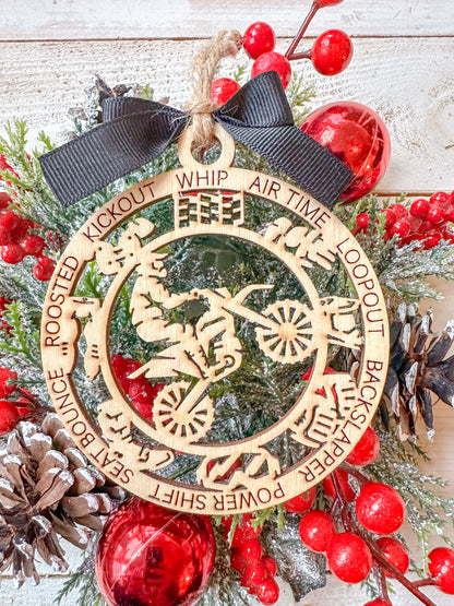 Motocross Action Ornament