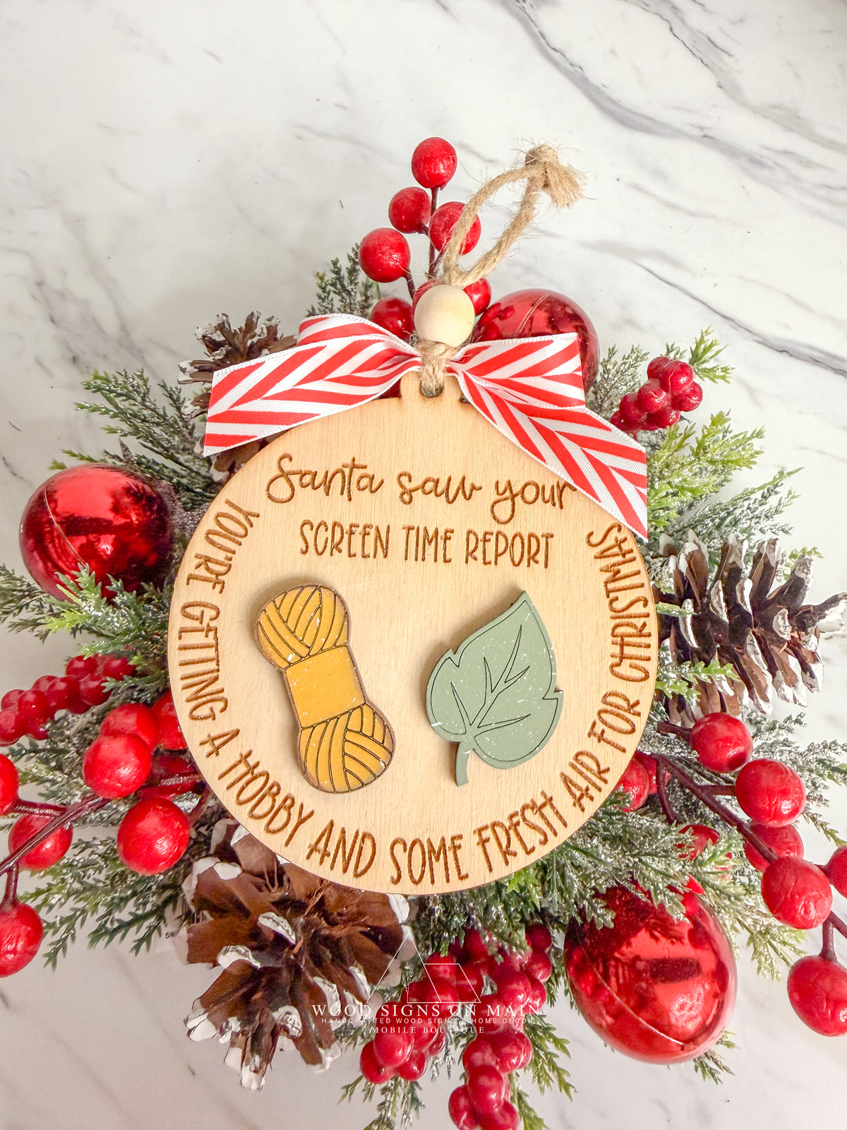 Santa saw ornament collection.