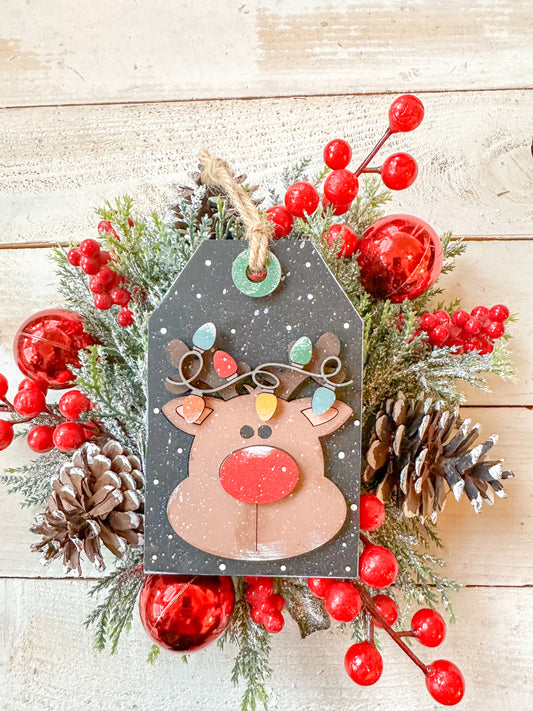 Reindeer Gift Tag Ornament