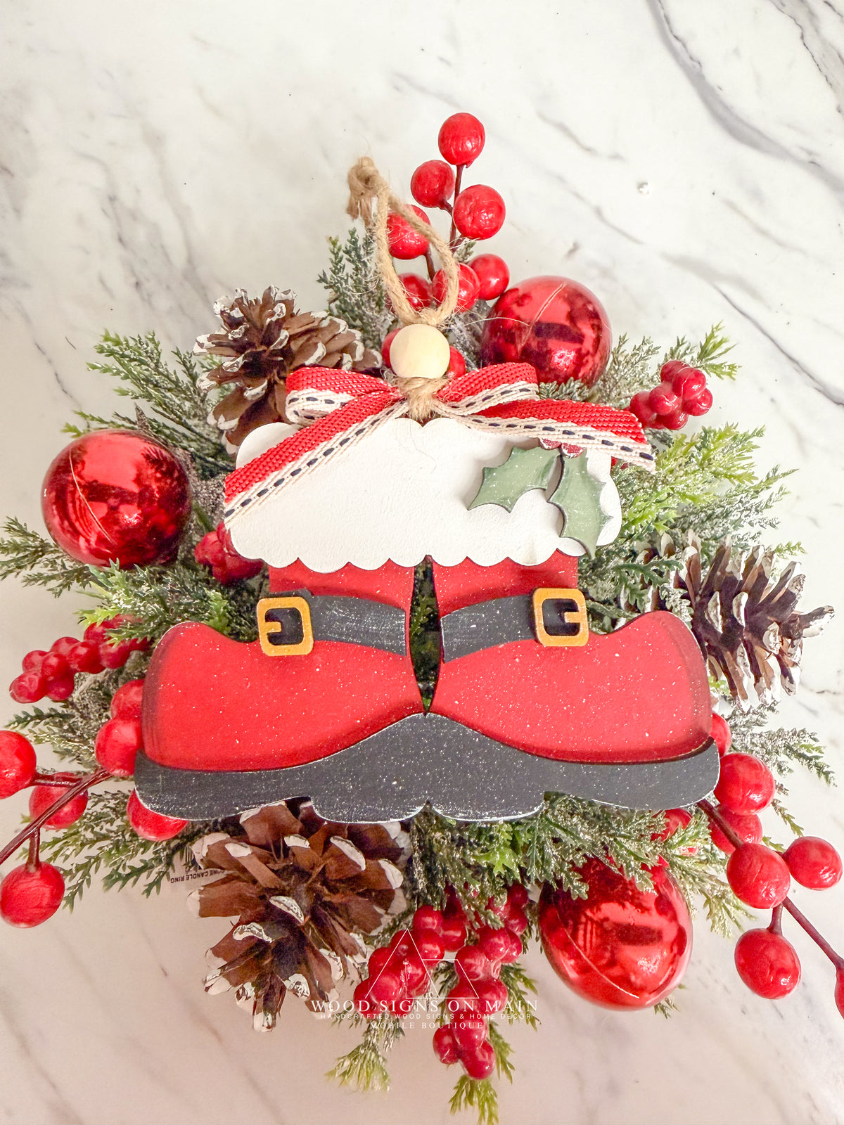 Santa boots Christmas ornament