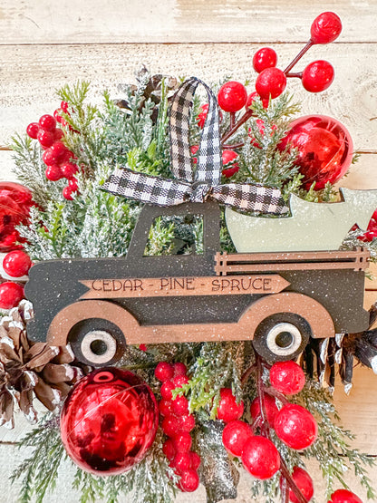 Black farmhouse inspired Christmas tree ornament