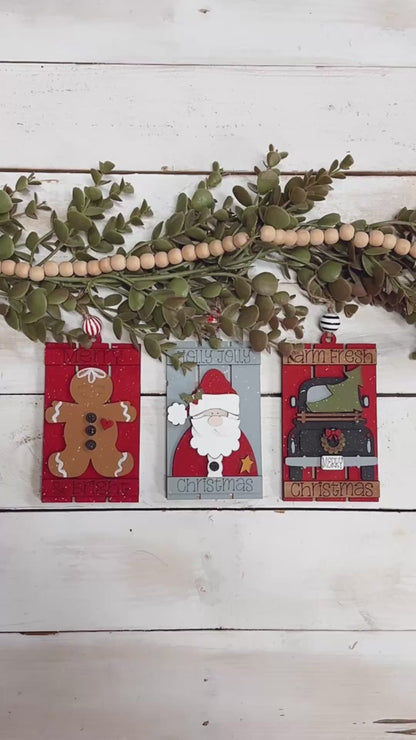 Christmas Pallet Gift Card Holder Ornaments