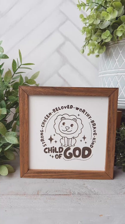 Child of God-Laser Engraved Wooden Sign