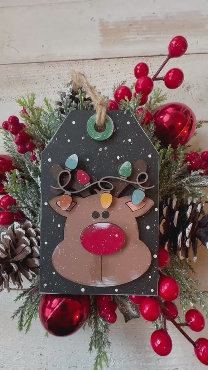 Reindeer Gift Tag Ornament