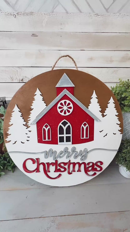 Merry Christmas church round